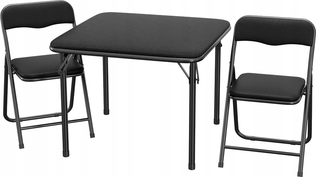 Összecsukható Gyermek Asztal és Szék Szett, Párnával, Fém Vázzal