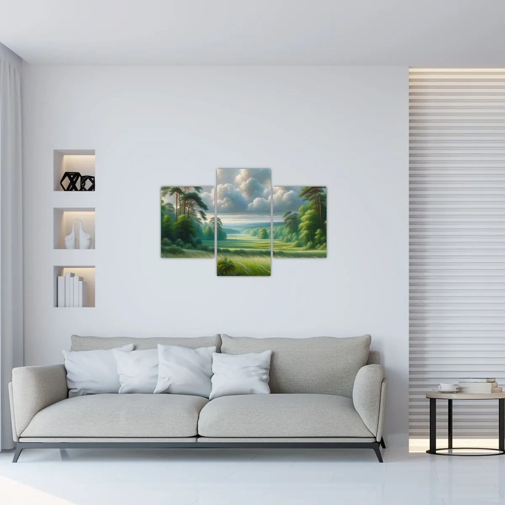 Kép - Zöld táj (90x60 cm)