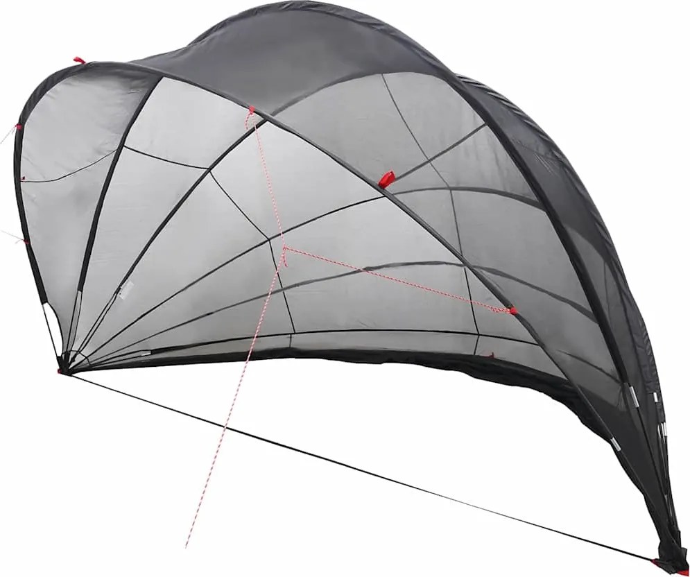 vidaXL Medence kupola Fekete 592 x 590 x 275 cm