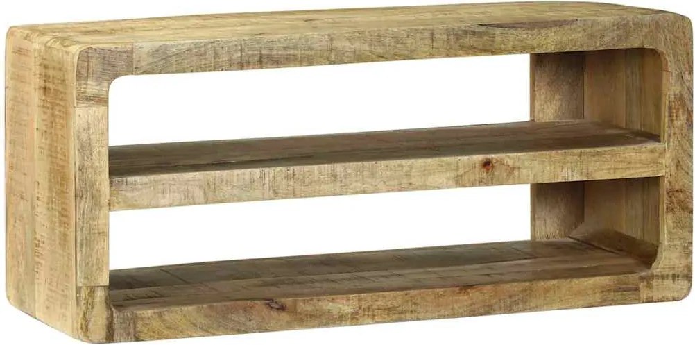 vidaXL TV szekrény polcokkal Barna 80 x 32 x 36 cm Tömör mangófa