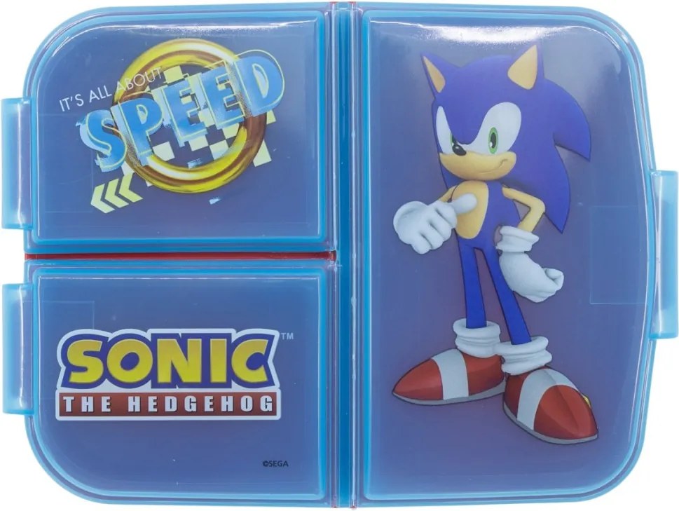 Sonic a sündisznó Speed több rekeszes uzsonnás doboz, szendvicsdoboz