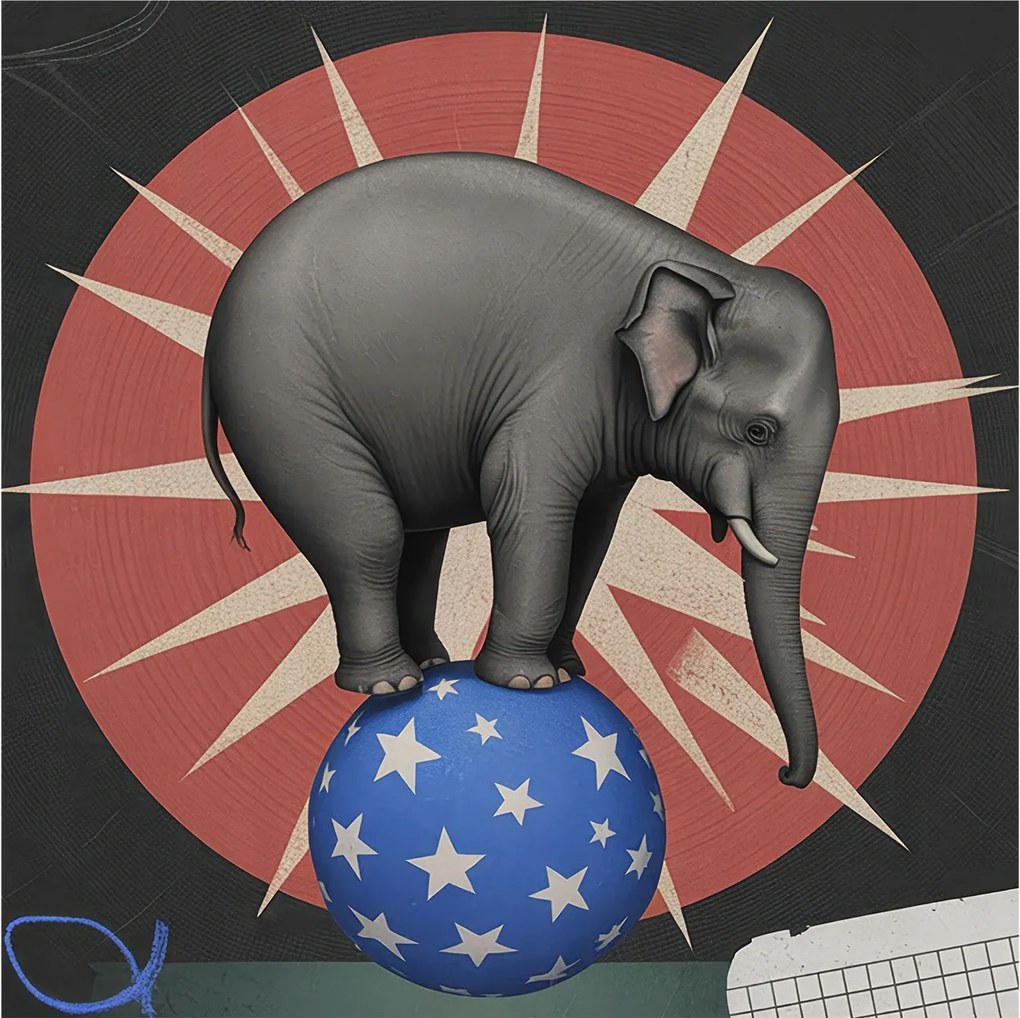 Fotótapéta Flizelin Dekoratív Hálószoba Cirkuszi elefánt 250x250 Ragasztó