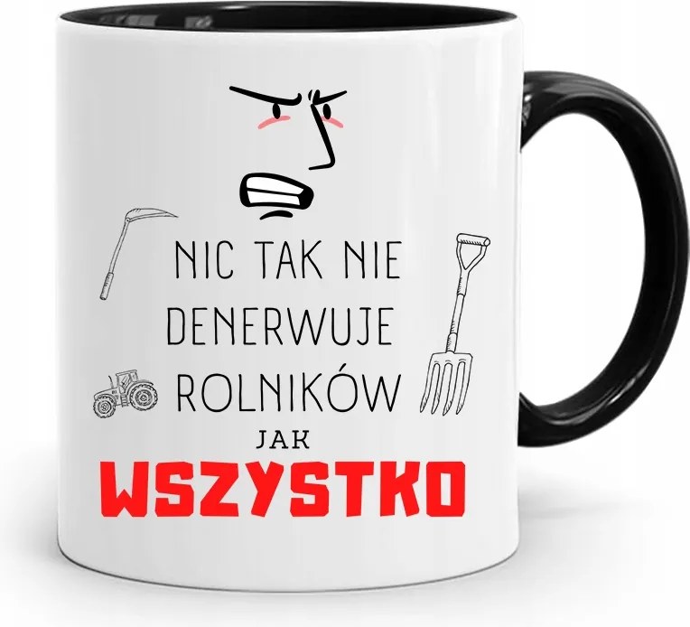 Gazdálkodóknak Fekete Bögre Minden Idegesítő, fényképes nyomattal
