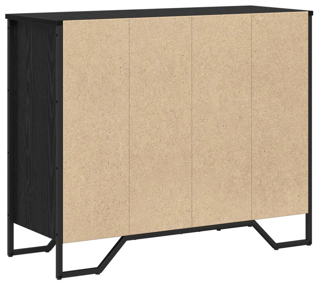 Éjjeliszekrény Fekete Tölgy 91x35.5x74.5 cm Szerelt Fa