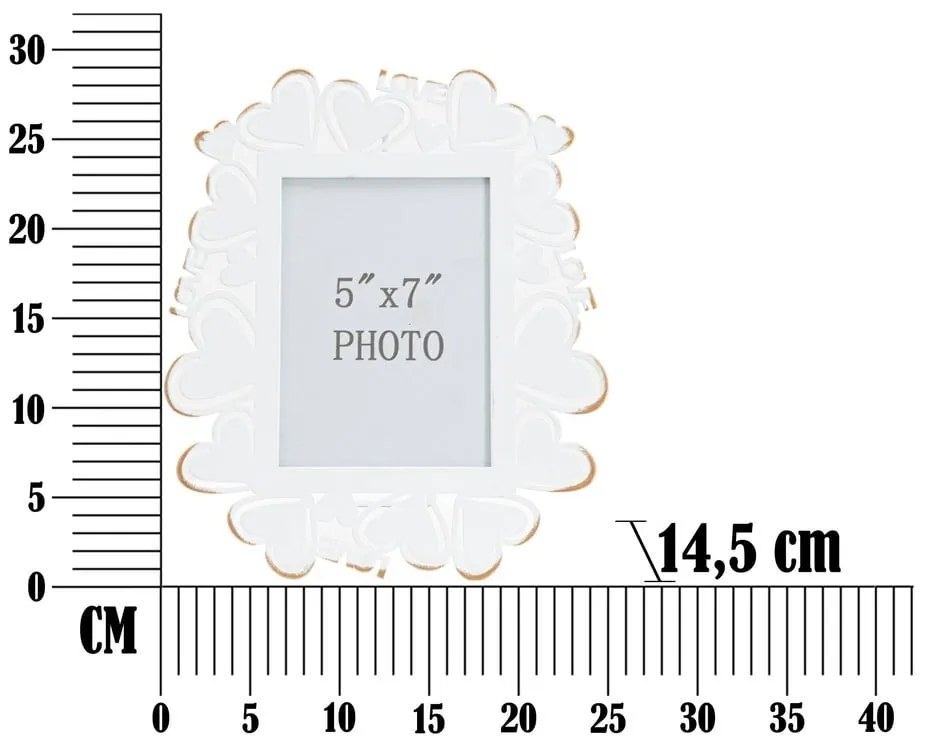 Fehér fém képkeret, 25 x 27,7 cm - Mauro Ferretti