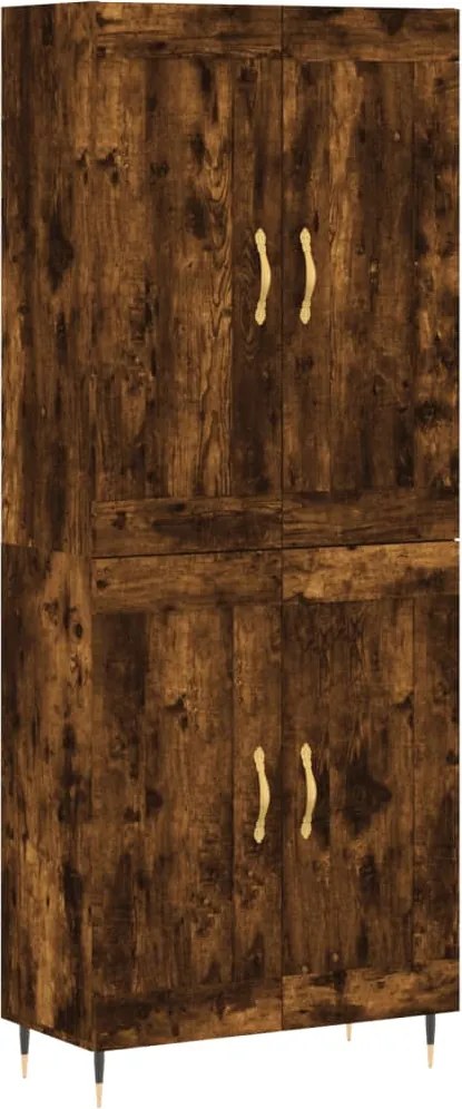vidaXL füstös tölgy színű szerelt fa magasszekrény 69,5 x 34 x 180 cm