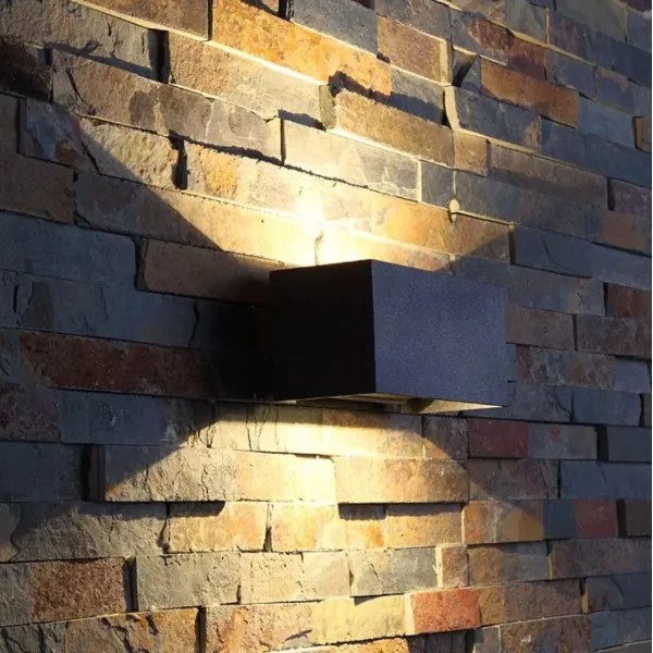 LED Kültéri fali lámpa LED/12W/230V IP54 fekete