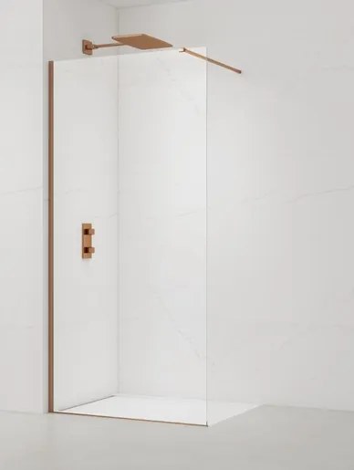 SAT Walk-in zuhanyparaván 110 cm szálcsiszolt rose gold SATBWI110PRRG