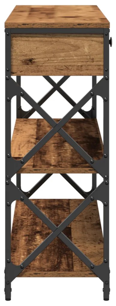 Tábla Régi Fa 100x28x75 cm Műanyag Fa és Acél