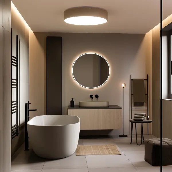 Brilagi - Fürdőszobai mennyezeti lámpatest POOL 5xE27/15W/230V átmérő 60 cm IP54 bézs