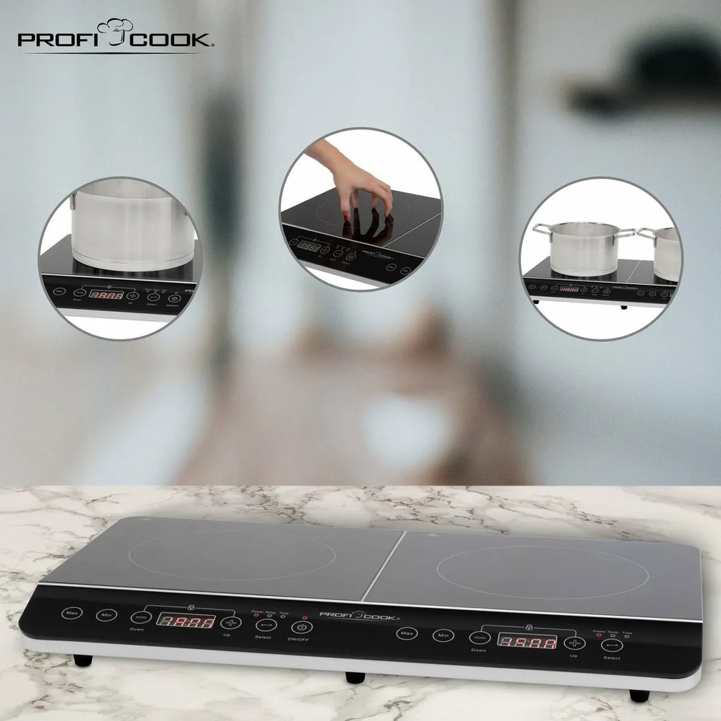 ProfiCook DKI 1067 kétzónás indukciós főzőlap