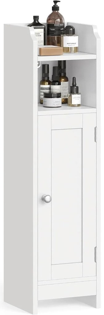 Szabadon álló ajtós szekrény, fehér 20x18x80cm