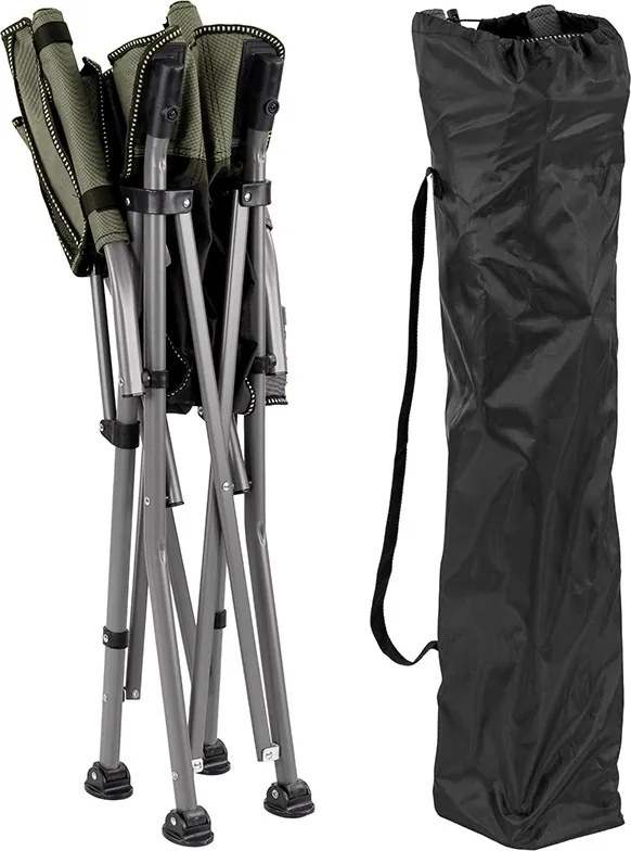 Leziter Comfort karfás horgász szék pohártartóval zöld