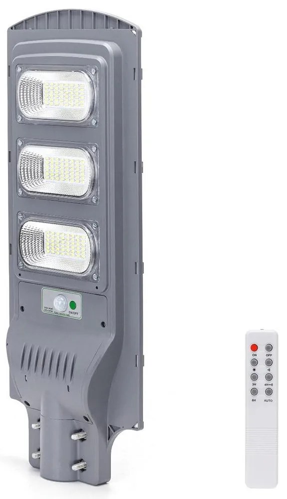 Aigostar B.V. Aigostar - LED napelemes utcai lámpa érzékelővel LED/150W/3,2V IP65 6500K + távirányító B10204JD9
