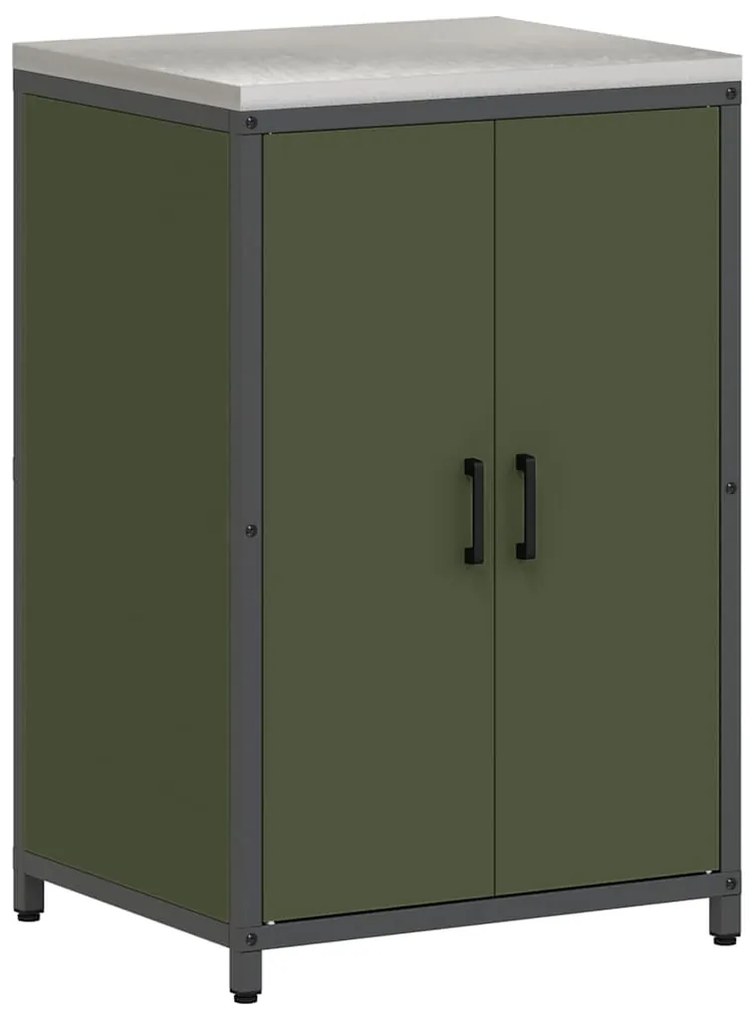 Konyhai Tároló Készlet ajtóval 2 pcs Olajzöld 150 x 50 x 92 cm