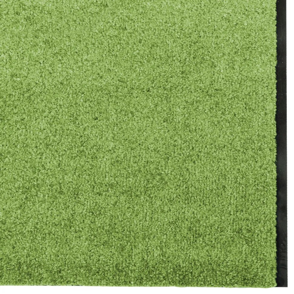 Ajtószőnyeg Zöld és Fekete 120 x 400 cm Poliamid és PVC