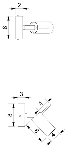 Fali spotlámpa PRESTON 1xGU10/40W/230V rózsaszín