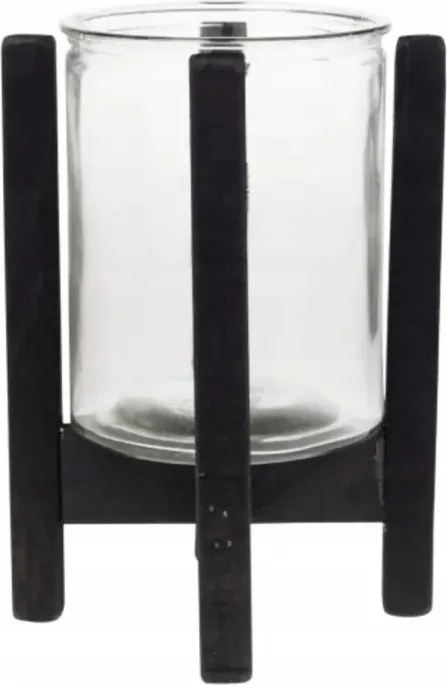 Westwing Gyertyatartó „Nazario Fekete 17x17x21cm