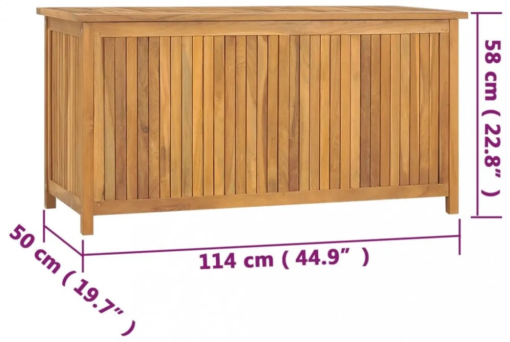 tömör tíkfa kerti láda 114 x 50 x 58 cm