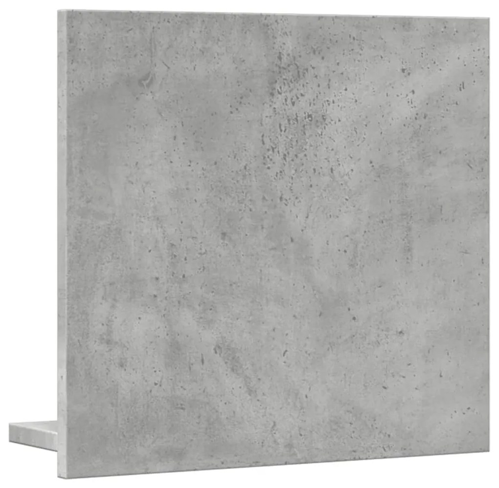 betonszürke szerelt fa tükrös fürdőszobaszekrény 40x11x37 cm