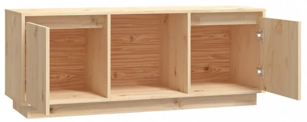 tömör fenyőfa TV-szekrény 110,5 x 35 x 44 cm