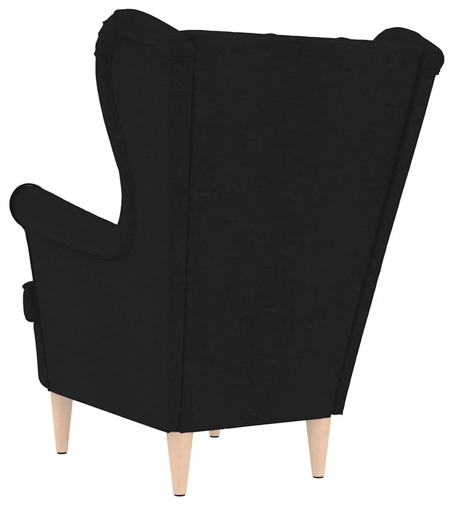 fekete szövetfotel 74 x 84 x 100 cm