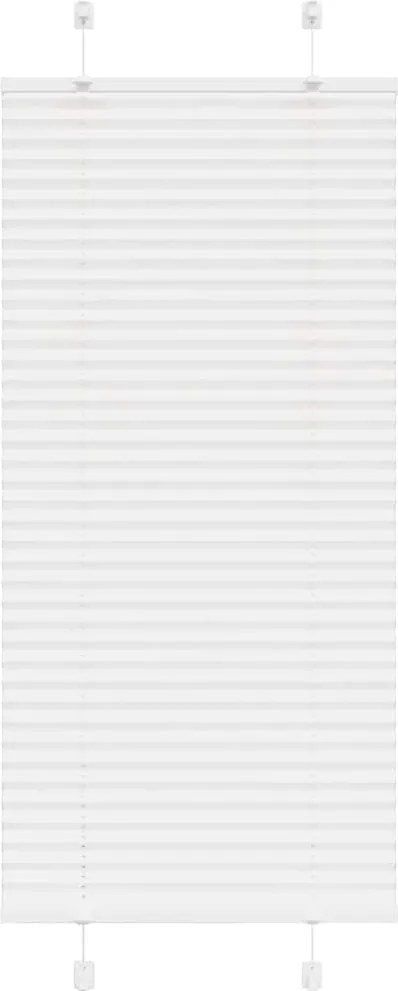 vidaXL pliszírozott redőny Fehér 55x100 cm szövetszélesség 54,4 cm