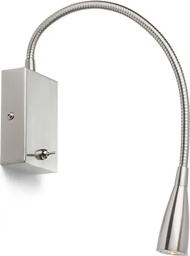 RENDL POINT nástěnná matný nikl 230V LED 3W 40° 3000K