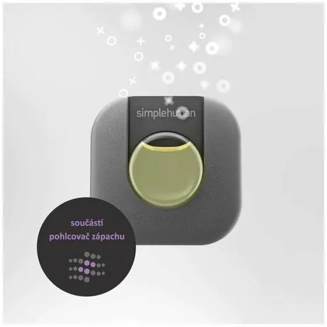 Simplehuman Félkör alakú pedálos szemetesrozsdamentes acél kerettel 45 l, fekete