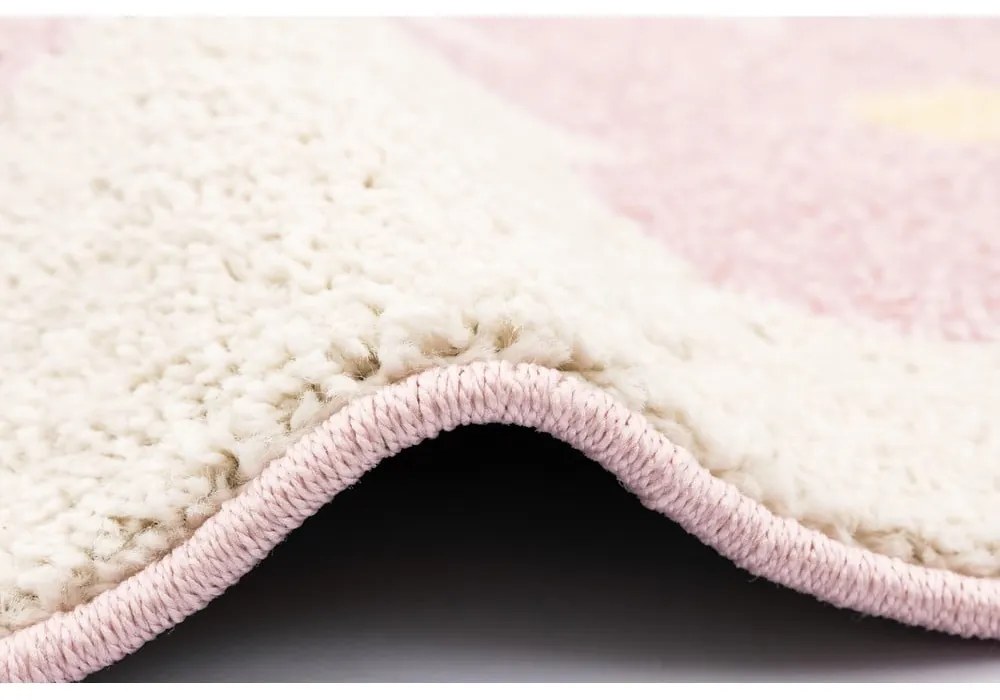 Rózsaszín-elefántcsont színű gyerek szőnyeg 160x230 cm Dazzy Rose – FD