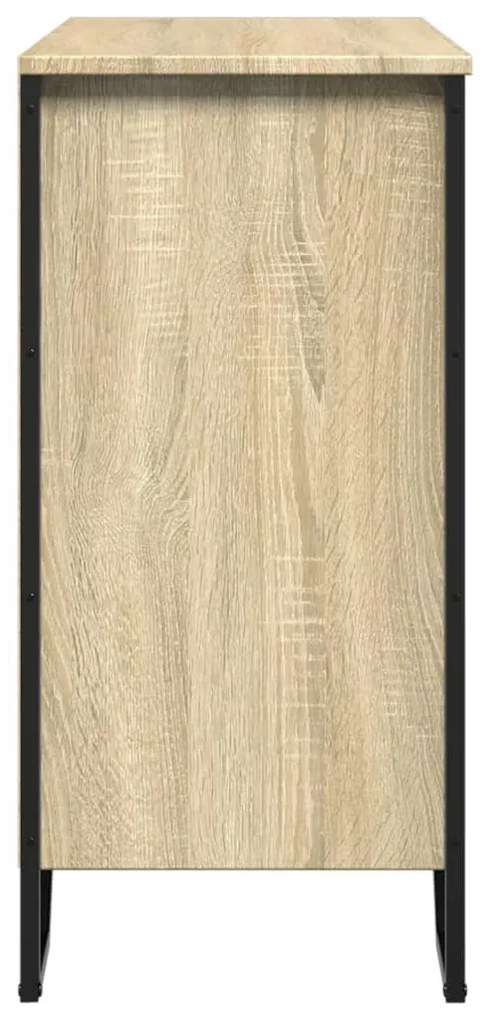 sonoma tölgy színű szerelt fa tálalószekrény 78x35,5x74,5 cm