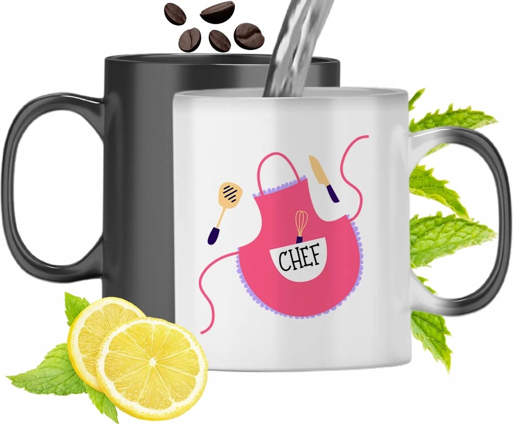 Színváltós Mágikus Bögre Szakácsoknak, fényképes nyomattal