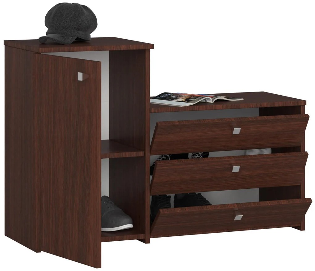 Cipőtároló Sirocco (wenge). Akció -16%. 1068558