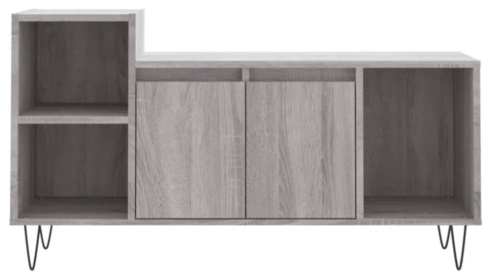 szürke sonoma színű szerelt fa TV-szekrény 100x35x55 cm