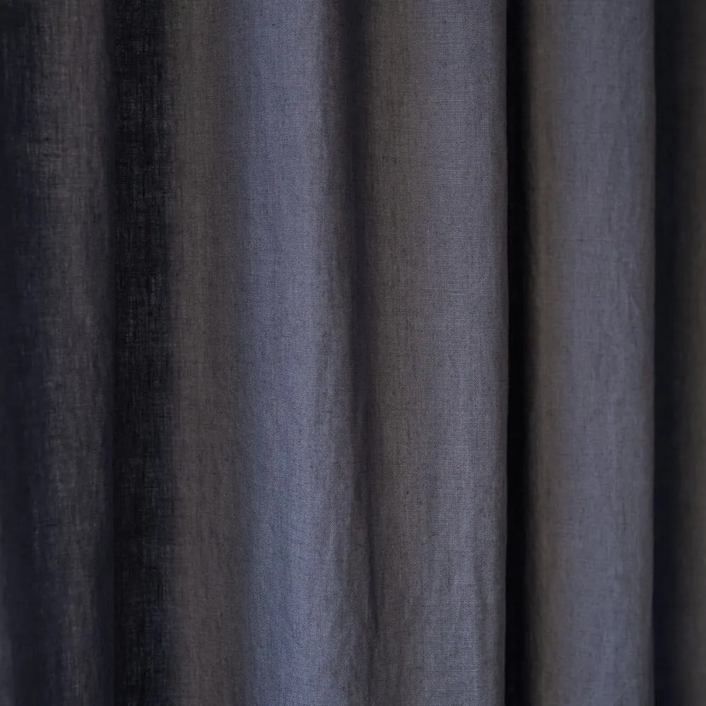 Night Time sötétszürke len függöny, 250 x 140 cm - Linen Tales