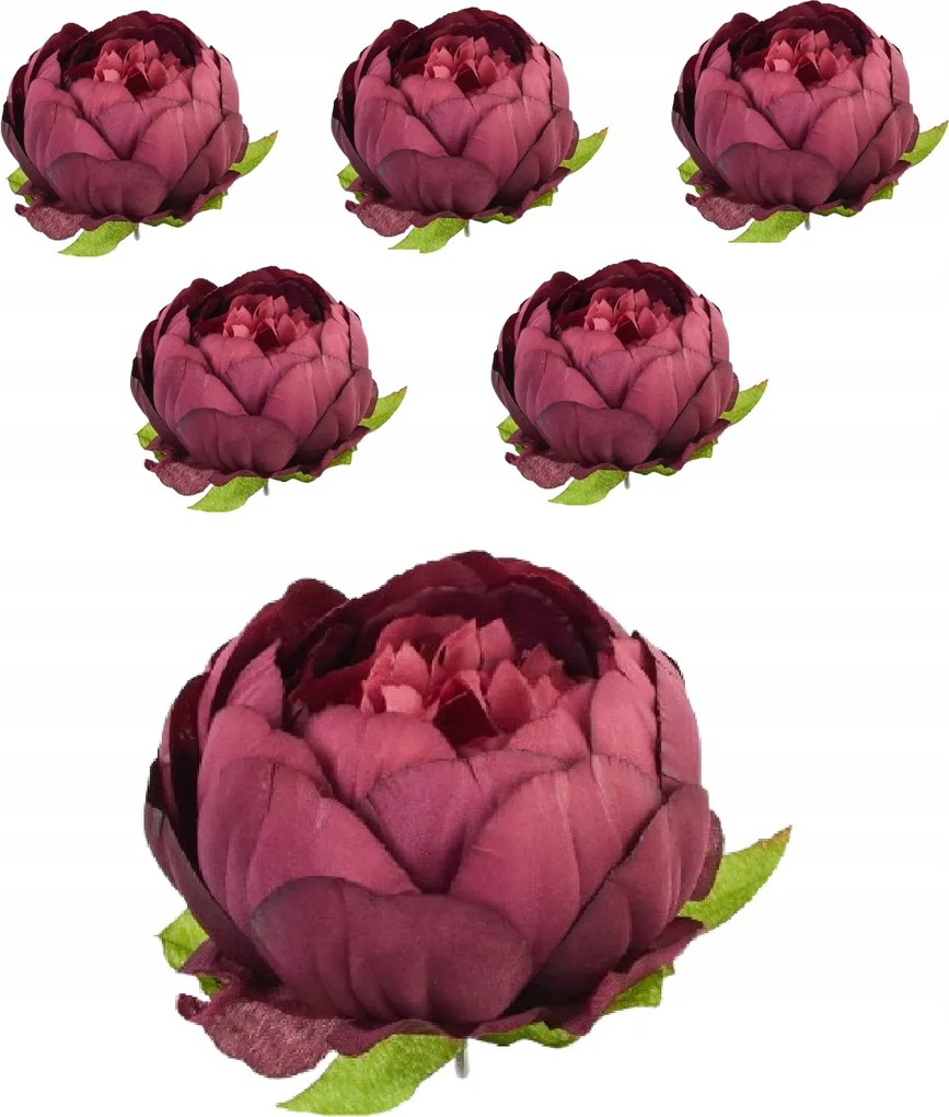 6x Bazsarózsa Termék Virágfej Peónia Virág Művirág