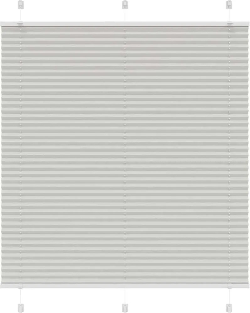 vidaXL pliszírozott redőny világosszürke 115x150 cm szövetszélesség