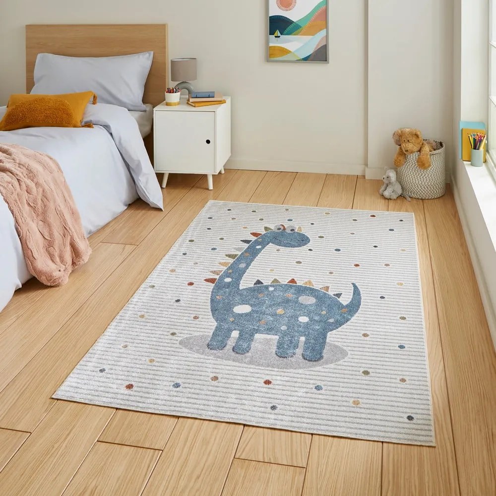 Kék-világosszürke gyerek szőnyeg 120x170 cm Vida Kids Dinosaur – Think Rugs