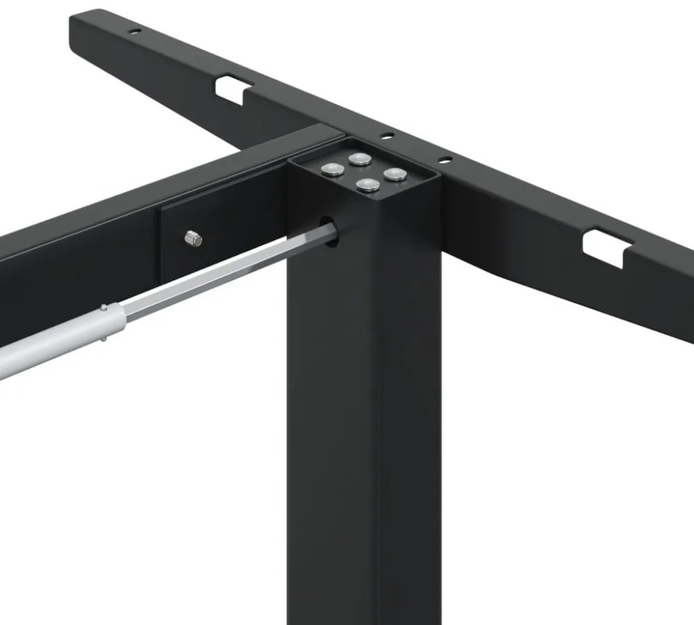 fekete acél állóasztalváz (94-135) x 60 x (70-114) cm