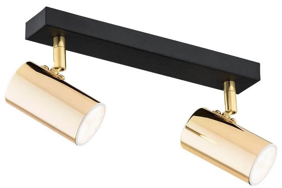 Argon 0889 - Spotlámpa LAGOS 2xGU10/5W/230V sárgaréz/fekete