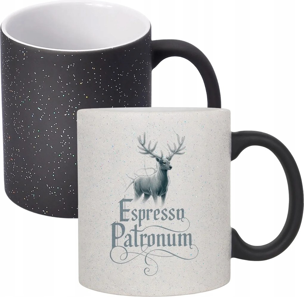 Varázslatos csillámos bögre a Harry Potter sorozat rajongóinak Espresso Patronum