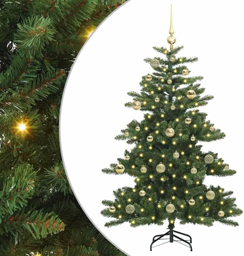 vidaXL Műanyag Hajtogatós Karácsonyfa Zöld 150 cm PVC és Acél