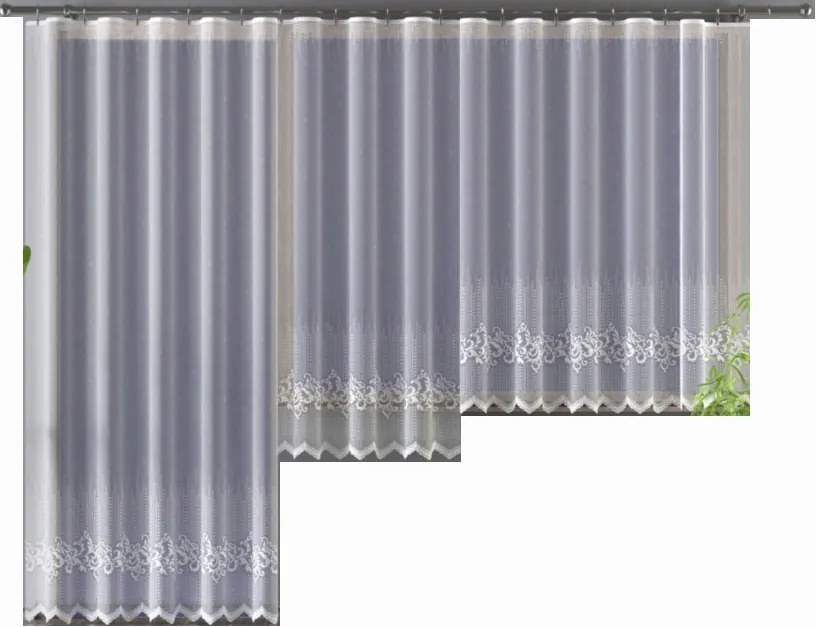 Mg Függöny 628/129 Fehér 500x250cm Kész Szalaggal M