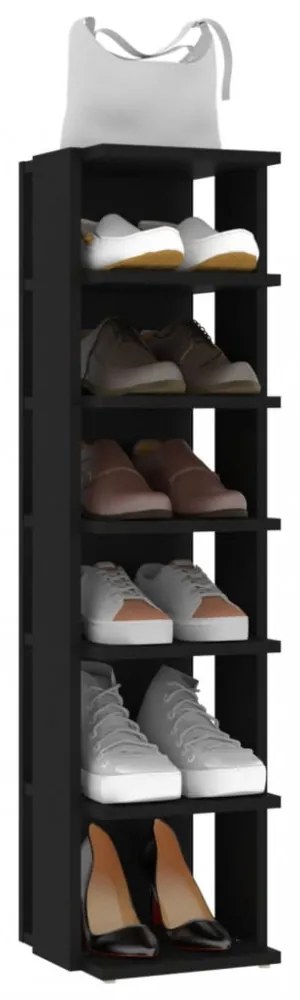 2 db fekete cipősszekrény 27,5 x 27 x 102 cm