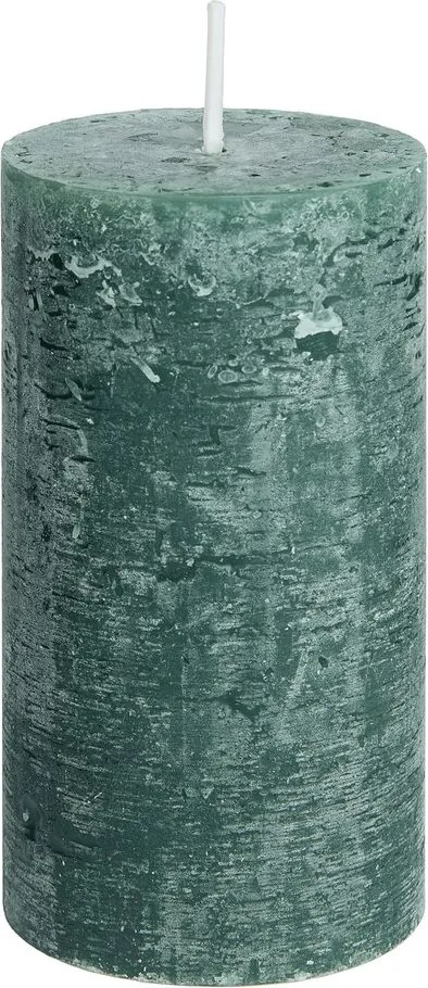 RUSTIC gyertya 13 cm, sötétzöld