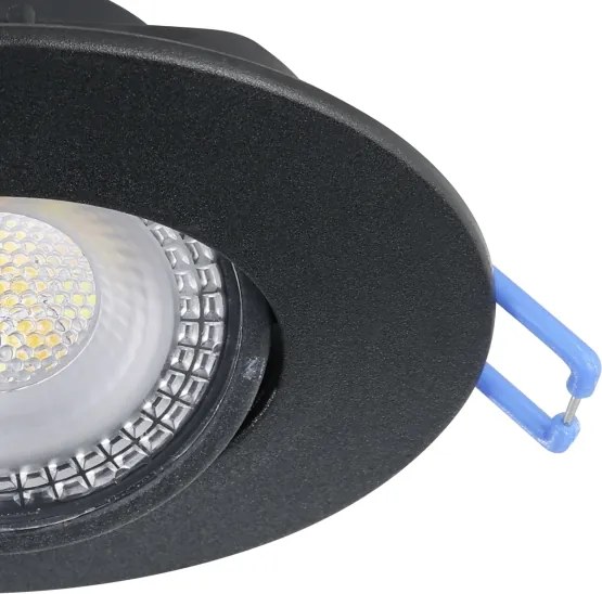 Eglo 300188 - 3 darabos GEDREZ LED beépíthető mennyezeti lámpa, 4,9 W, 230 V, átmérő 9 cm, fekete