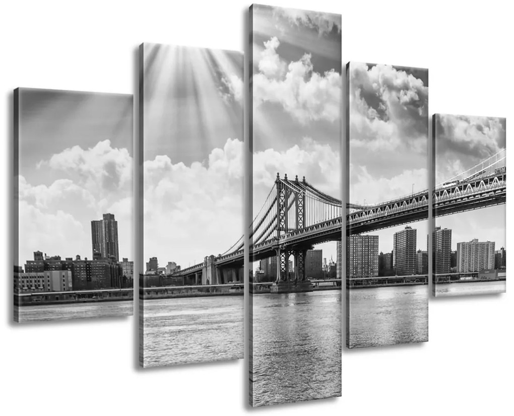 Gario Vászonkép Brooklyn New York - 5 részes Méret: 125 x 70 cm