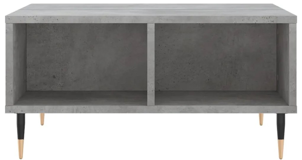 Betonszürke szerelt fa dohányzóasztal 60 x 60 x 30 cm