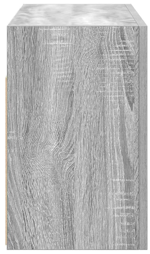 szürke sonoma szerelt fa fali fürdőszobaszekrény 60x25x40 cm