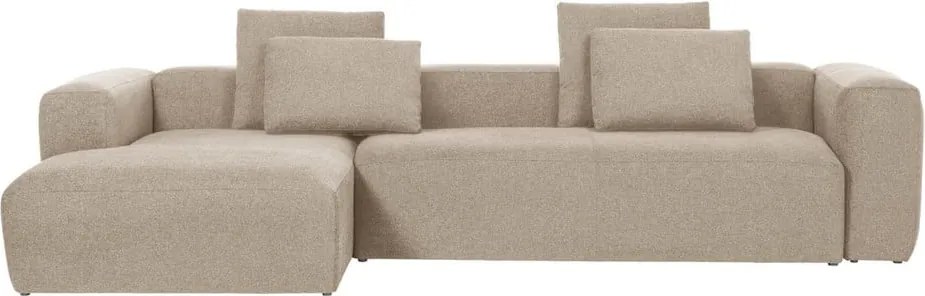 Bézs sarokkanapé (bal oldali) Blok – Kave Home